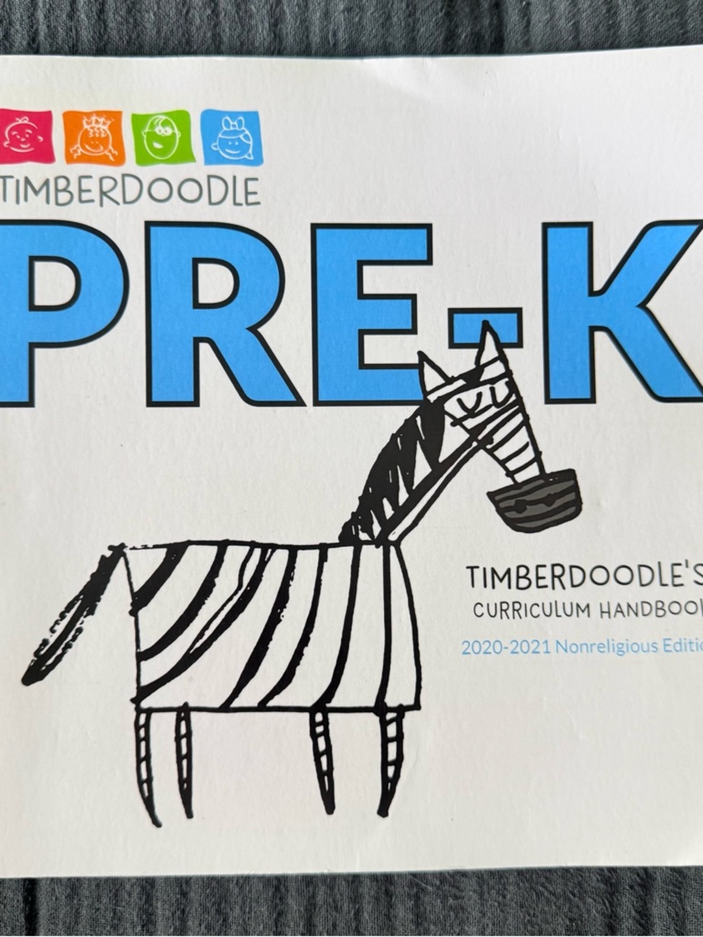 Timberdoodle PRE-K Curriculum Handbook - Blue & Black Cover
